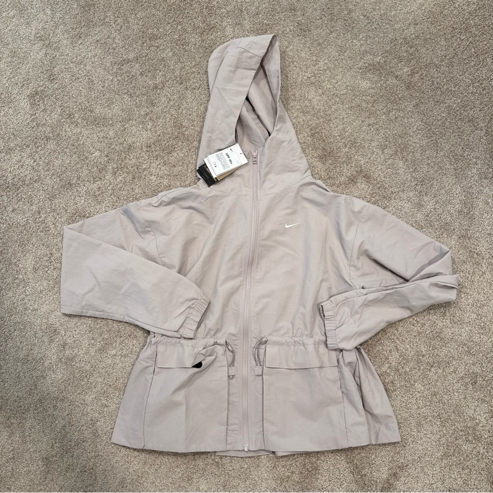 Womens Small Nike Sportswear Oversized Hooded Jacket Light Pink Mauve FN3669-019
